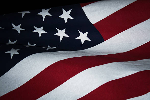 istock Rough Textured USA American Flag Background 530186263