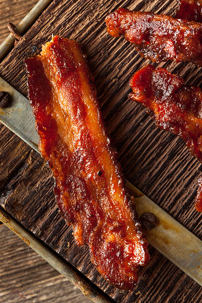 istock Homemade Dried Barbecue Bacon Jerky 530186436
