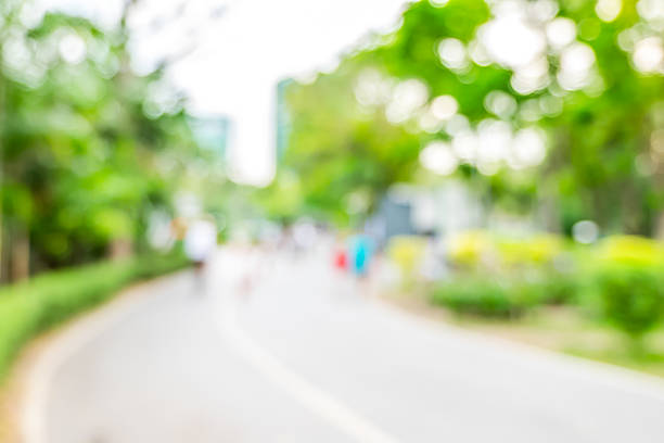istock Blurred background,people running in public park,Healthy lifesty 530186936