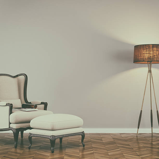 istock Retro styled living room with sofa 530187442