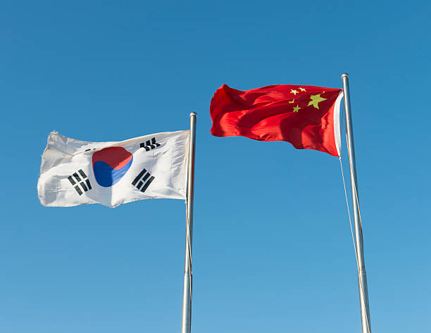 China and South Korea flag