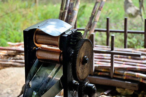 stampa di canna da zucchero - agricultural machinery retro revival summer farm foto e immagini stock