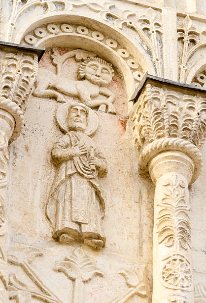 The Carvings on the outside of the St. Demetrius Cathedral in Vladimir in Russia.