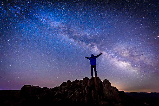 istock Man under The Milky Way Galaxy 530191852