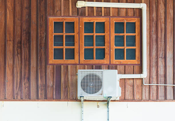 istock Air conditioning units installed outside the house 530192618