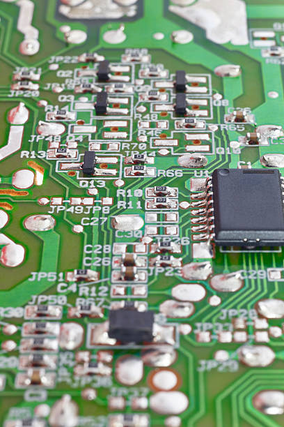 istock Electronic integrated circuitry macro detail. Technology backgro 530193860