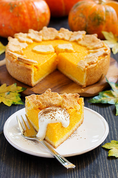istock Pumpkin Pie on Thanksgiving Day feast. 530193954
