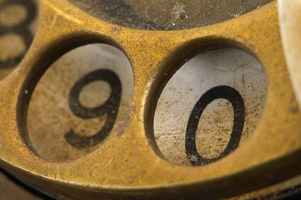 istock Close up of Vintage phone dial - 0 530197902