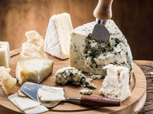 istock Variety of cheeses. Vintage stiles. 530199140