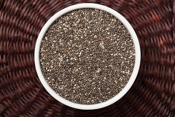 istock Portion of Healthy Chia seeds  (detailed close-up shot).  Chia i 530199564