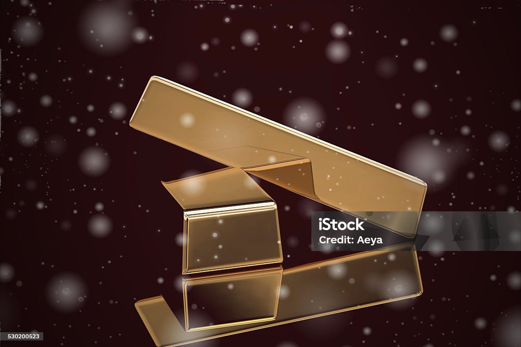 gold bar on black background (high resolution 3D image) Banking Stock Photo