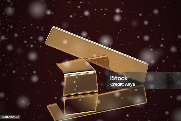 Gold Bar On Black Background Stock Photo - Download Image Now