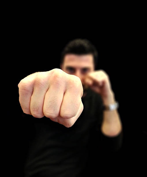 istock Young Man Punching with a Jab 530201389