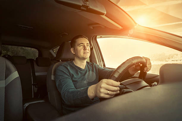 istock Man driving in the car. 530201600