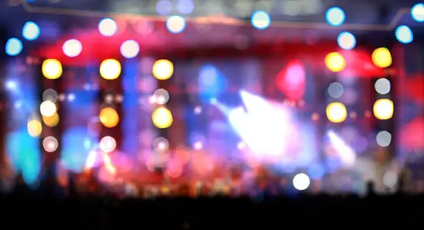 Photo of Abstrat blur concert light for background