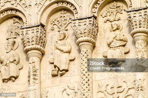 St Demetrius Cathedral Carvings Stock Photo - Download Image Now - Vladimir - Russia, Arch - Architectural Feature, Architecture