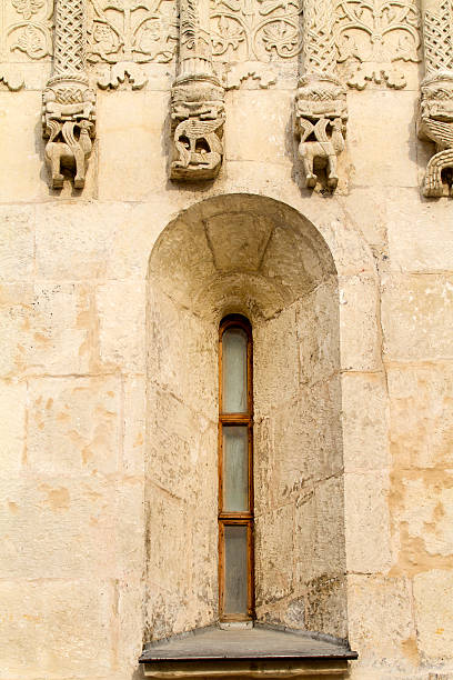 The Carvings on the outside of the St. Demetrius Cathedral in Vladimir in Russia.
