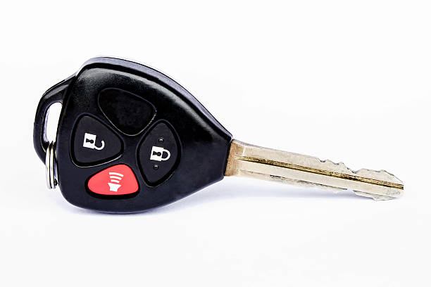 istock Car remote key isolated on white background. 530203423