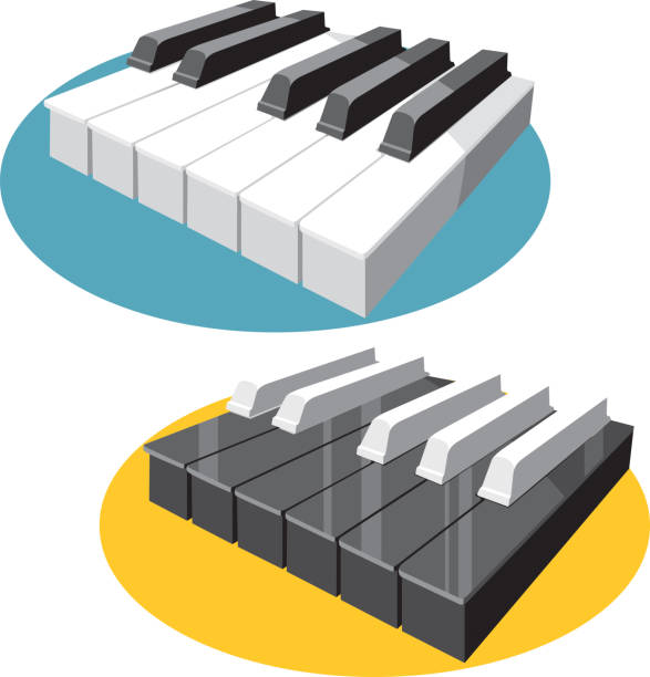 vector piano keyboard worked by adobe illustrator... electric organ stock illustrations