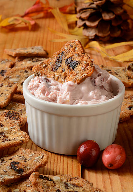 istock Cranberry orange cheese spread and crackers 530203953
