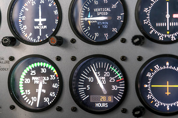 pilotage d'avion - helicopter cockpit airplane speedometer photos et images de collection