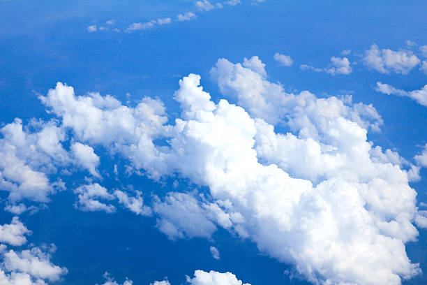 istock Blue sky and Clouds looking from the Airplane 530204896