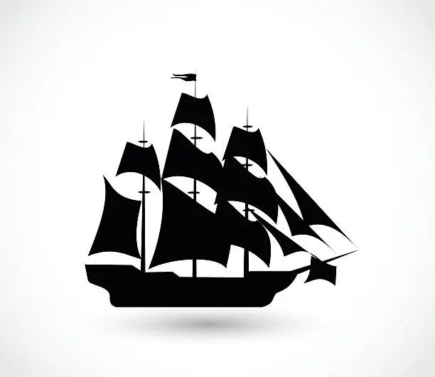 Vector illustration of Ship icon vector illustration