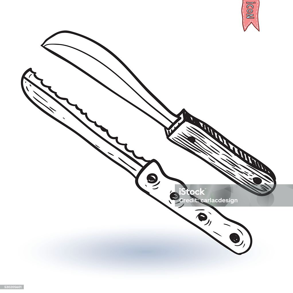 Knife set, vector illustration Appliance stock vector