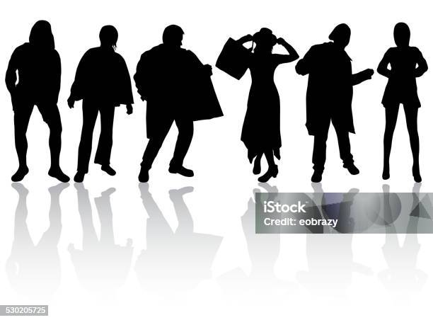 People Silhouettes Stock Illustration - Download Image Now - Adult, Adults Only, Bag