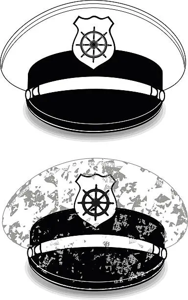 Vector illustration of Captain cap