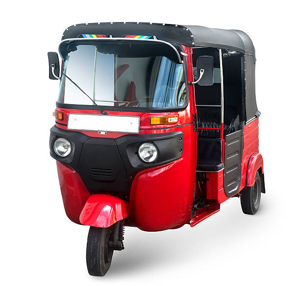 istock Red asian taxi 530206968