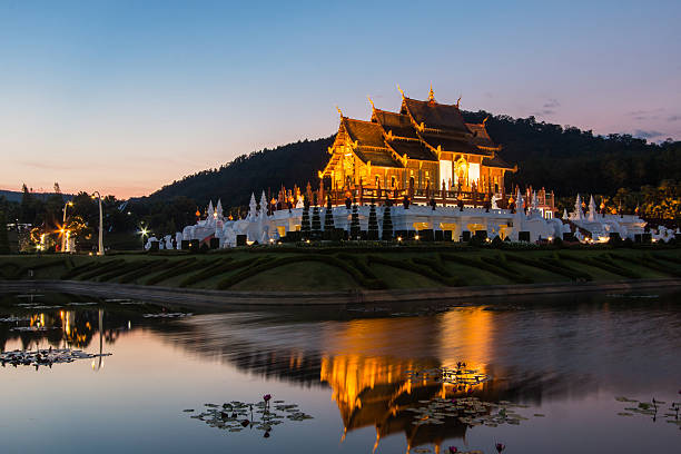 istock Twilight wat Ho kham luang temple northern thailand 530207717