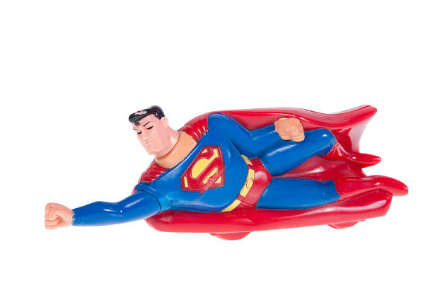 Superman Action Figure Adelaide, Australia - October 05, 2015: An isolated image of a Superman Figure from the DC Comics Superman Universe.Superman is one of DC Comics most popular superheros, spawning many movies, TV series and collectables. superman named work stock pictures, royalty-free photos & images