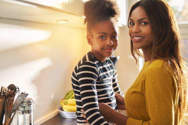 istock Beautiful black mom and daughter 530210670
