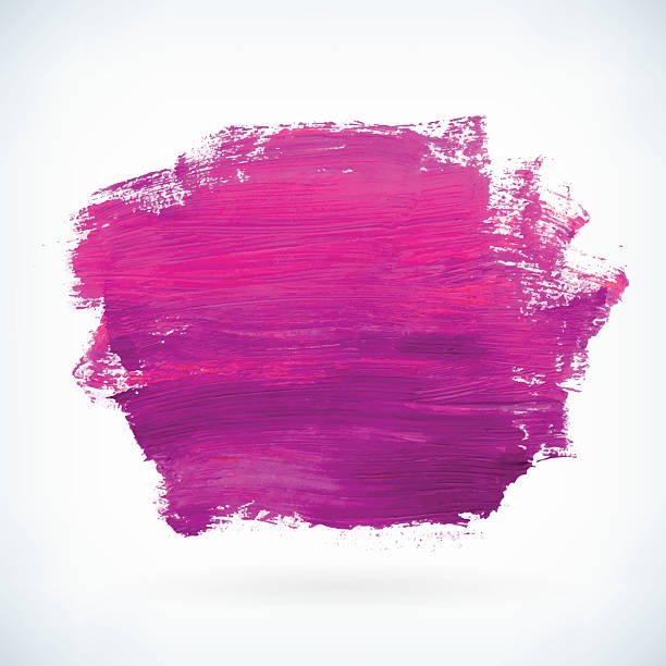 Violet paint artistic dry brush stroke vector background vector art illustration