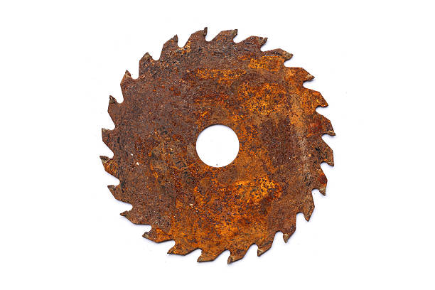 istock Close up old Circular saw blade for wood work 530223779