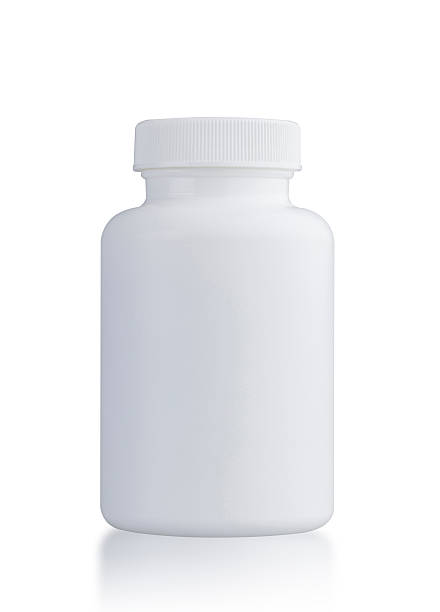 istock Clear supplementary plastic bottle food isolated 530224873
