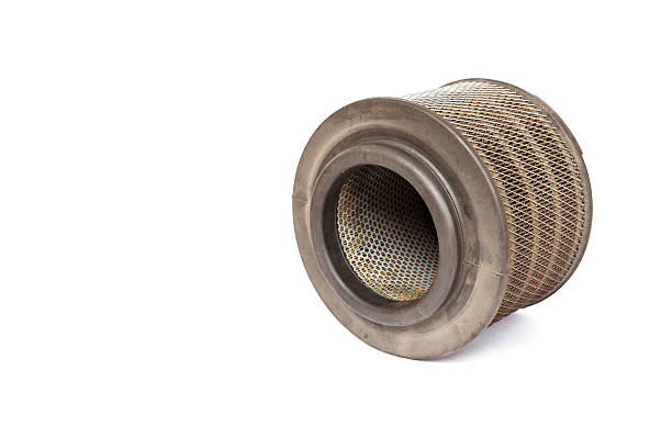istock Old car air filter isolated on white background 530226891