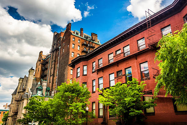 istock Old buildings in Mount Vernon, Baltimore, Maryland. 530226897