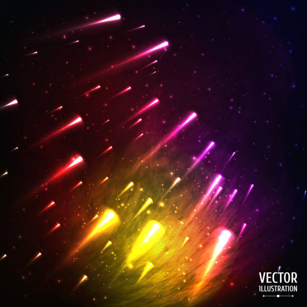 istock Colorful Space Galaxy Background with Light, Meteors, Shining Stars, Stardust 530229171