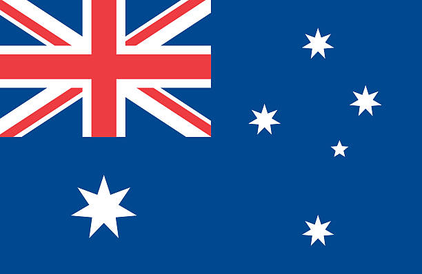 호주 플래깅 - australian flag flag australia horizontal 뉴스 사진 이미지