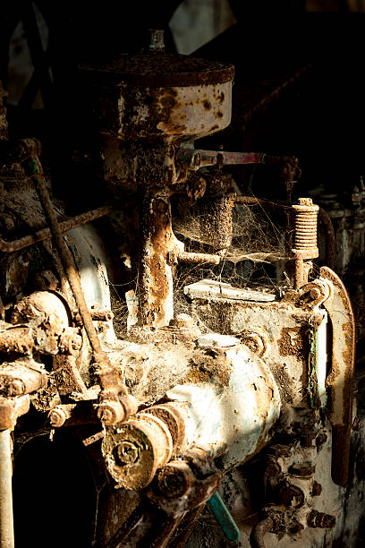 istock rusty machine in old rotten refinery station 530236011