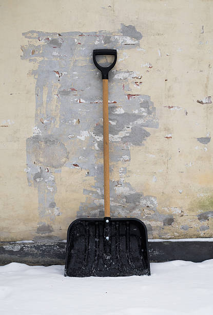 istock Snow shovel of black plastic 530236375
