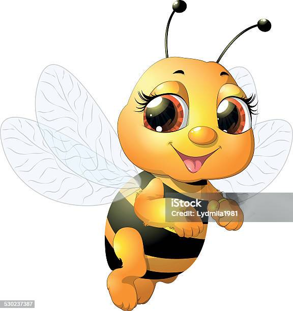 Beautiful Bee Stock Illustration - Download Image Now - Animal Antenna, Animal Body Part, Animal Wing