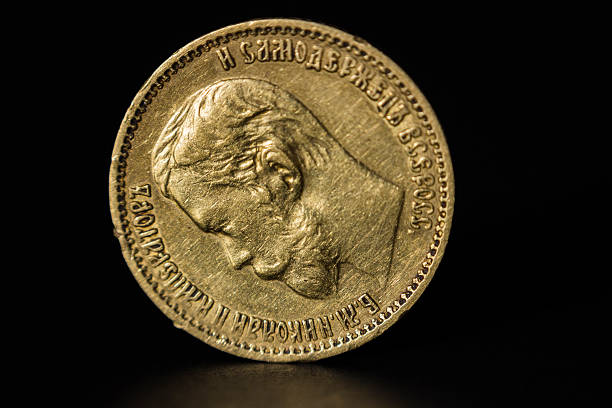 istock Old Russian gold coin 530238185