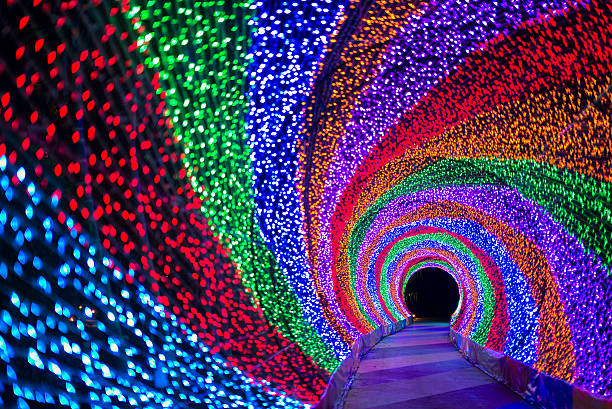 istock The tunnel of rainbow LED light 530240589