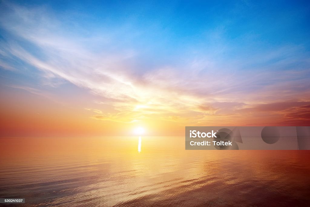 Beautiful seascape. Beautiful seascape. Composition of nature.  Sunrise - Dawn Stock Photo