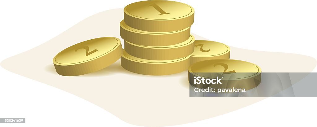 golden coins - vector illustration golden coins - vector illustration - eps 10 Banking stock vector