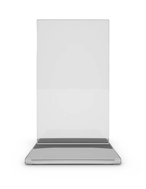 istock Empty information marketing stand transparent, isolated. 530246805