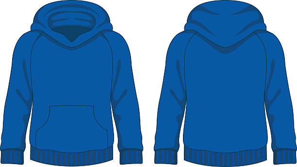 Kids hoodie. Vector template Kids hoodie. Vector template hooded top stock illustrations